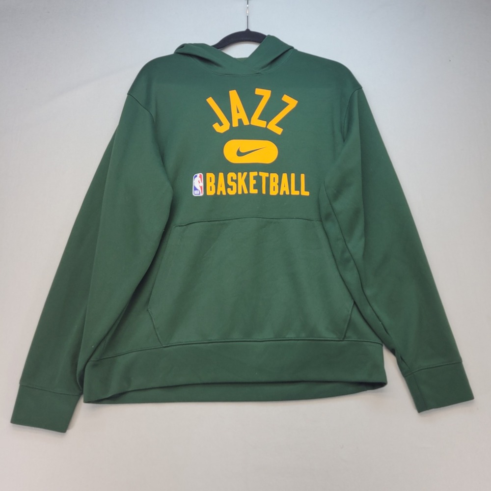 Nike Hoodie Mens Medium Green Utah Jazz NBA Basketball‎ Dri-FIT Pullover